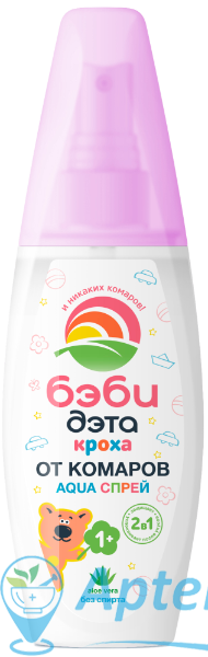 картинка ДЭТА-Бэби AQUA Детский спрей 2 в 1, 100 мл