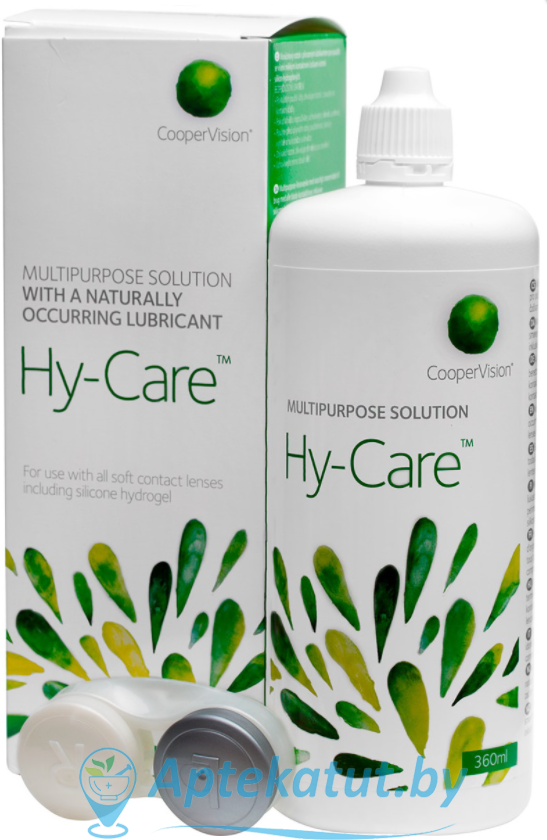 картинка Раствор для ухода за контактными линзами Hy-Care с контейнером, 360мл
