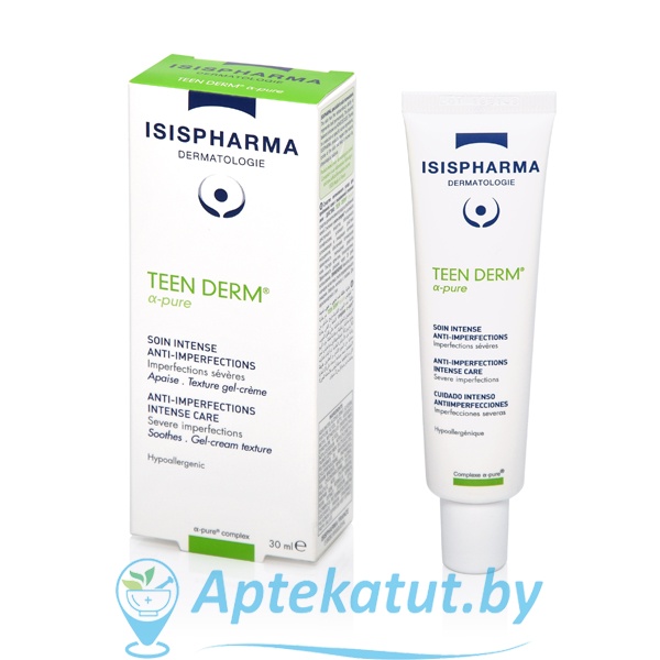 картинка ISISPHARMA (Исисфарма) TEEN DERM® А-PURE Интенсивный уход против несовершенств, 30 мл