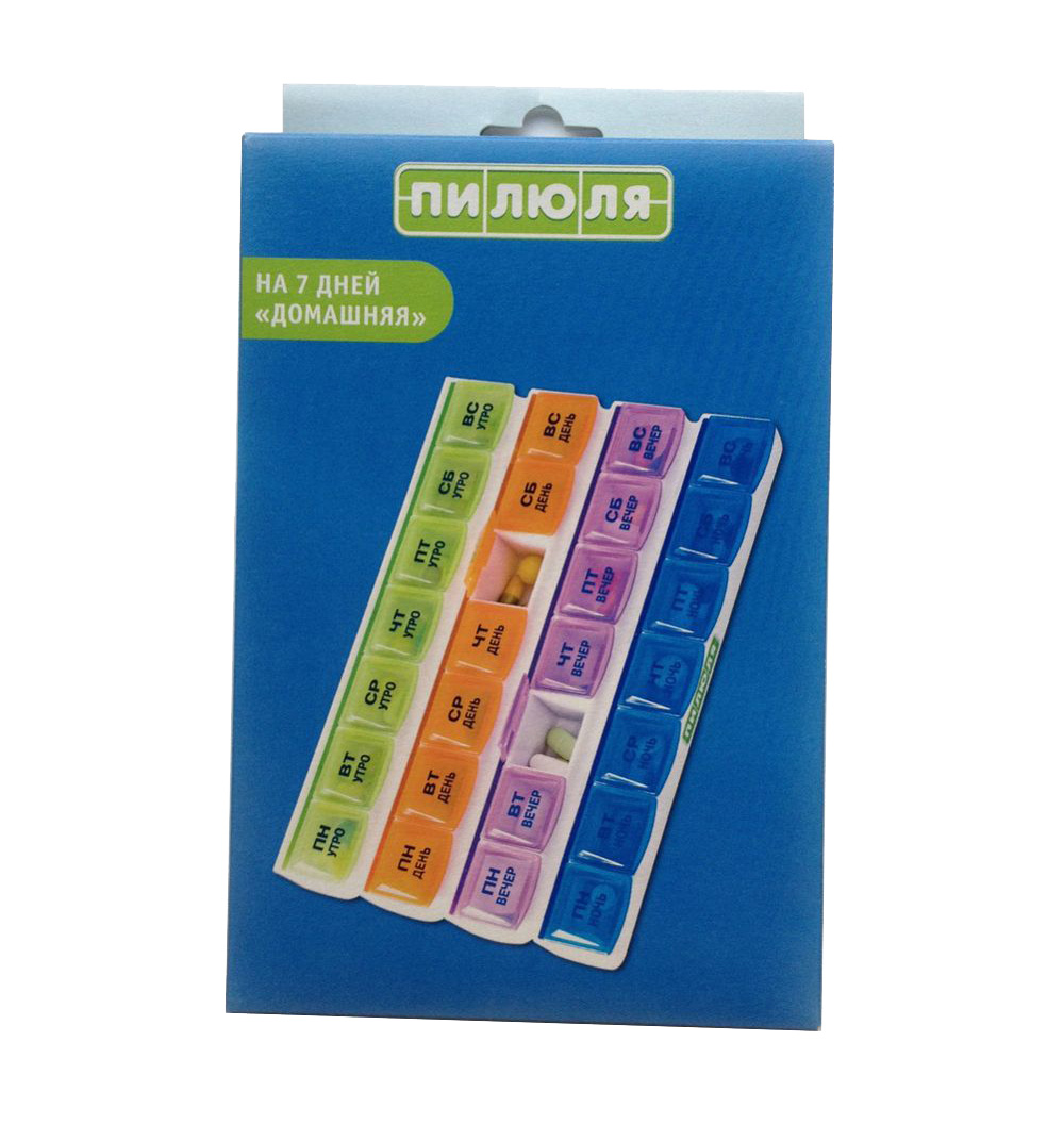 картинка Таблетница ПИЛЮЛЯ д/лек.ср-в на 7 дней Домашняя