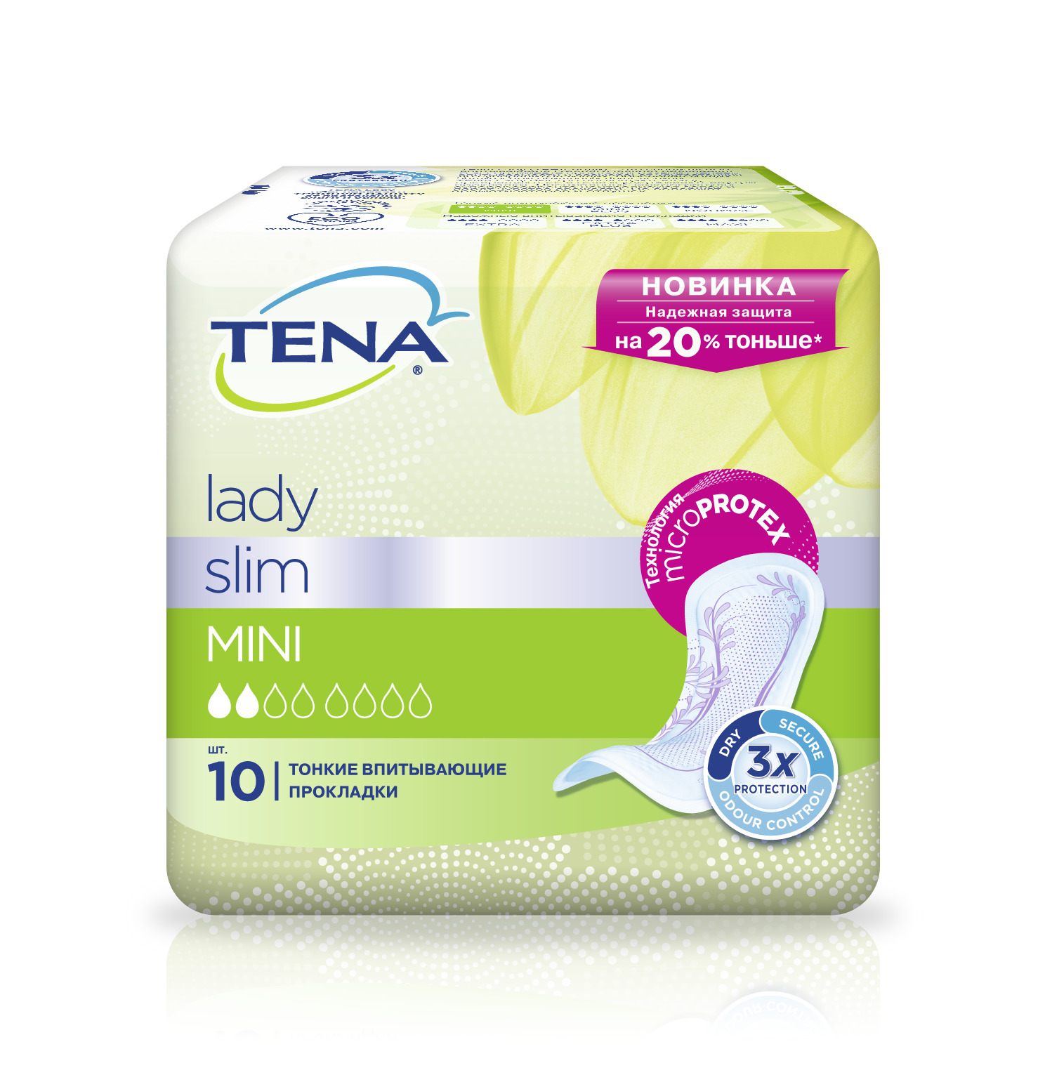 картинка TENA Прокладки урологические Lady Slim Mini, 10шт
