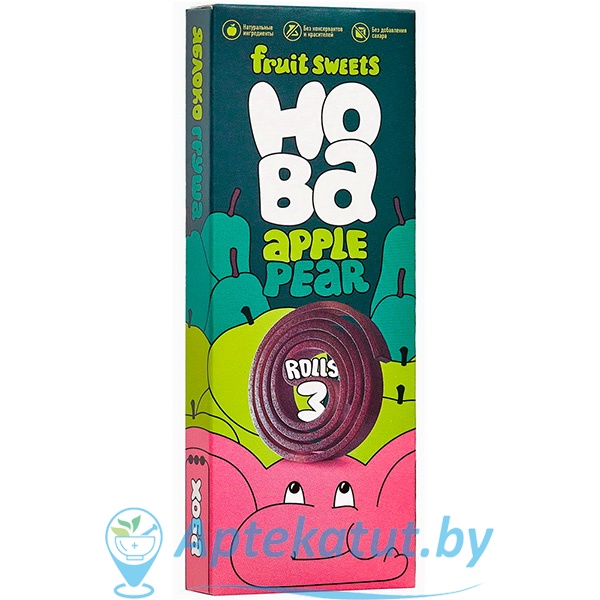 картинка Конфеты фруктовые ХОБА Яблоко-груша, 30 г