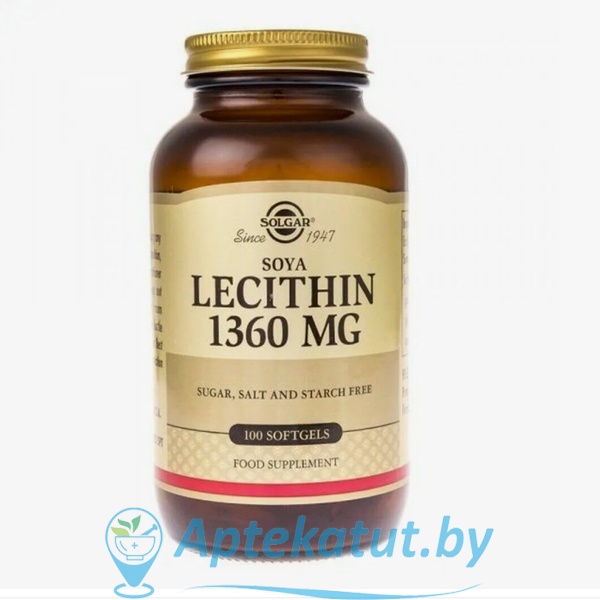 картинка Солгар (Solgar) Натуральный соевый лецитин капс. №100 БАД