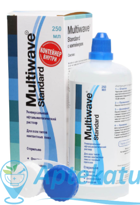 картинка Раствор ля ухода за контактными линзами Multiwave-Standart с контейнером, 250мл