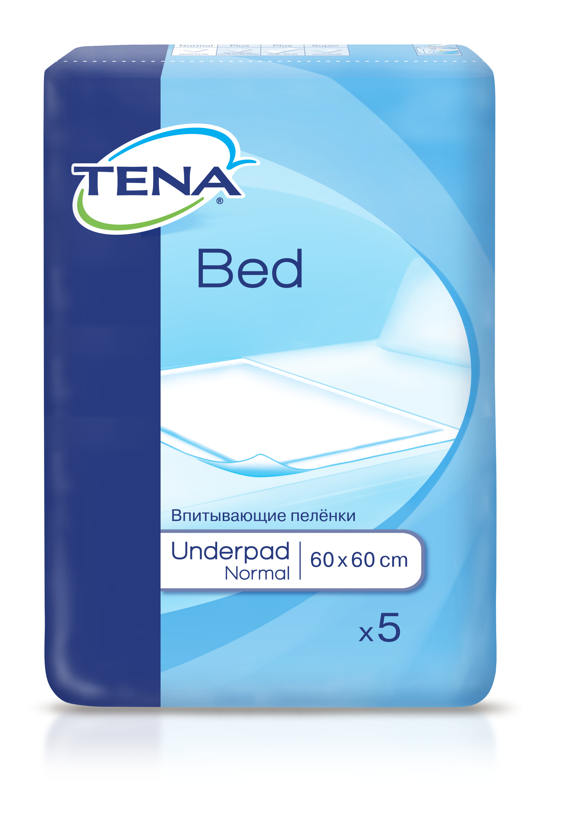 картинка Tena Простынь впитывающая Bed Normal 60х60 см,  5 шт