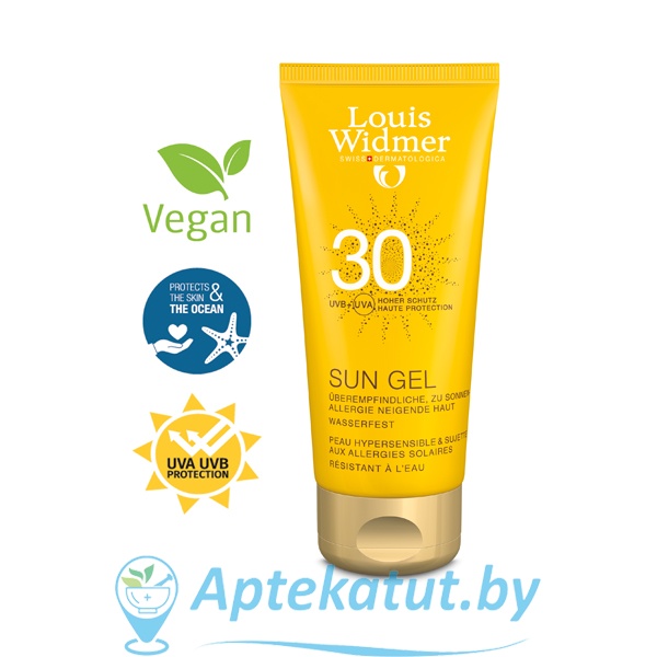 картинка Луи Видмер солнцезашитный гель UV 30, 100мл