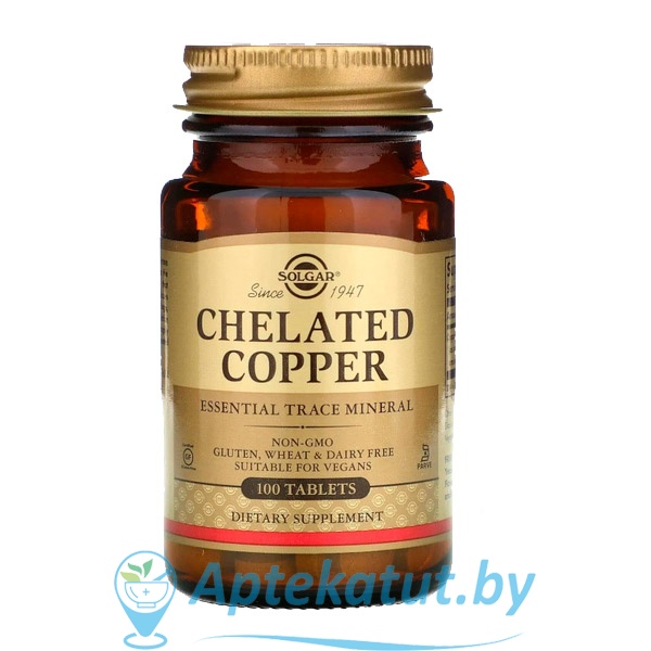картинка Солгар (Solgar) Хелат меди, табл. №100   БАД