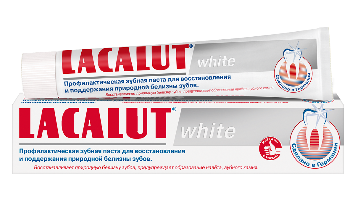 картинка Lacalut WHITE зубная паста 75 мл
