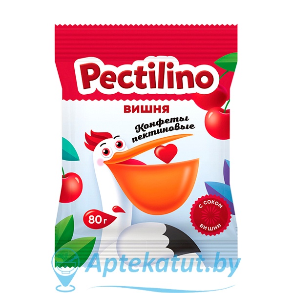 картинка Конфеты пектиновые "Pectilino" ("Пектилино") с соком (вишня). 80 г