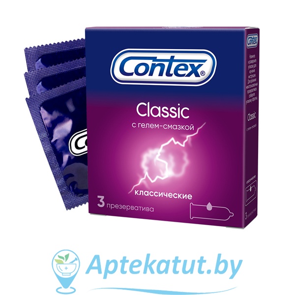 картинка Презервативы Contex® Classic, классические, с гелем-смазкой, 3 шт.  