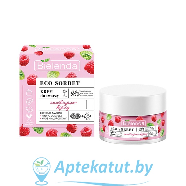 картинка BIELENDA (Белинда) ECO SORBET Raspberry Крем увлажняющий и успокаивающий для лица, 50 мл