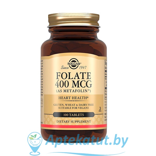 картинка Солгар (Solgar) Фолат (Метафолин) 400мкг табл. №100   БАД