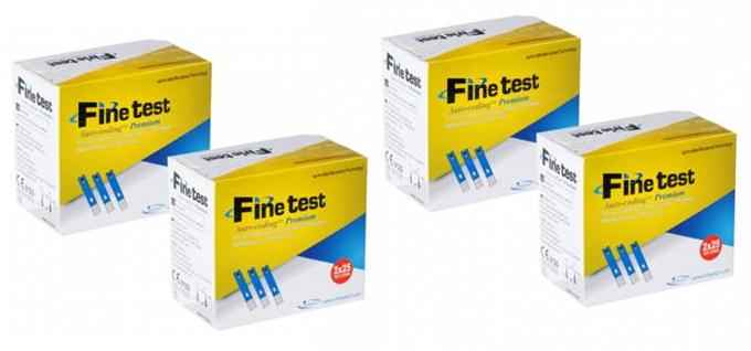 картинка Тест-полоски для определения уровня глюкозы в крови Finetest Auto-coding Premium №200