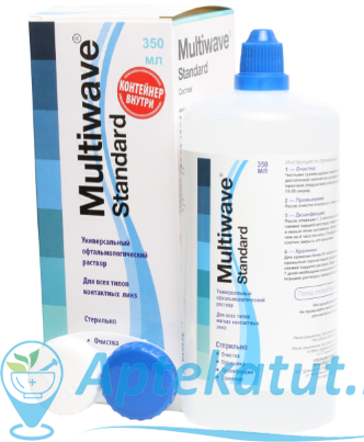 картинка Раствор для ухода за контактными линзами Multiwave-Standard с контейнером, 350мл