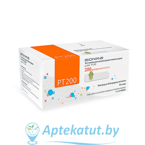картинка Тест-полоски для контроля уровня глюкозы крови Bionime Prolife PТ200 №200