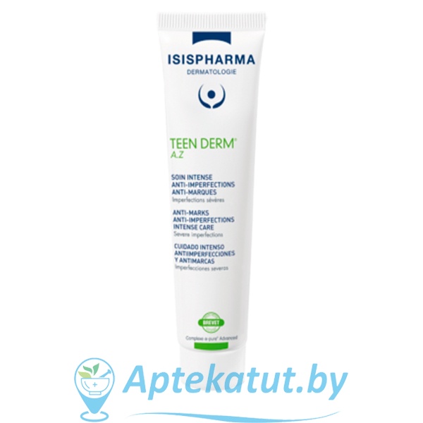 картинка ISISPHARMA (Исисфарма) TEEN DERM® A.Z. Гель-крем для интенсивного ухода за кожей с несовершенствами с азелаиновой кислотой 15%, 30мл