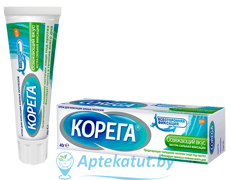 картинка Крем для фиксации зубных протезов Корега Фреш освежающий вкус, 40ггр