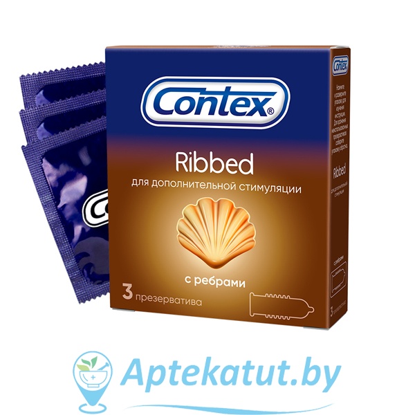 картинка Презервативы Contex® Ribbed, с ребристой текстурой, 3 шт.  