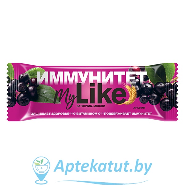 картинка "Мой Лайк". Батончик "Арония для иммунитета". Упаковка 25 г