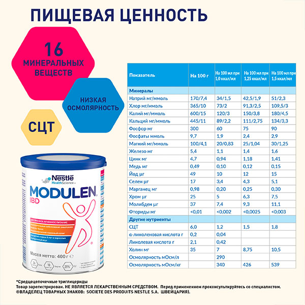 картинка Нестле Modulen® IBD (Модулен АйБиДи), сухая смесь