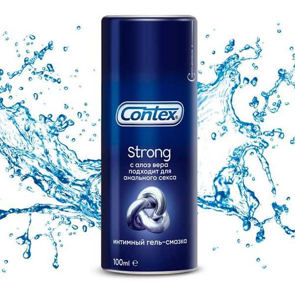картинка Contex гель-смазка "Strong", с экстрактом алоэ вера, 100 мл