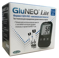 картинка Тест-полоски для определения уровня глюкозы в крови GluNEO Lite №100