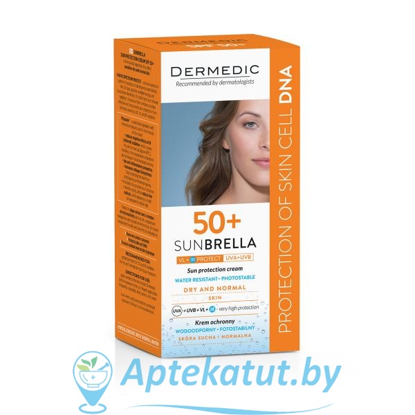 картинка Дермедик SUNBRELLA Солнцезащитный крем для лица для сухой и нормальной кожи SPF50+, 50мл